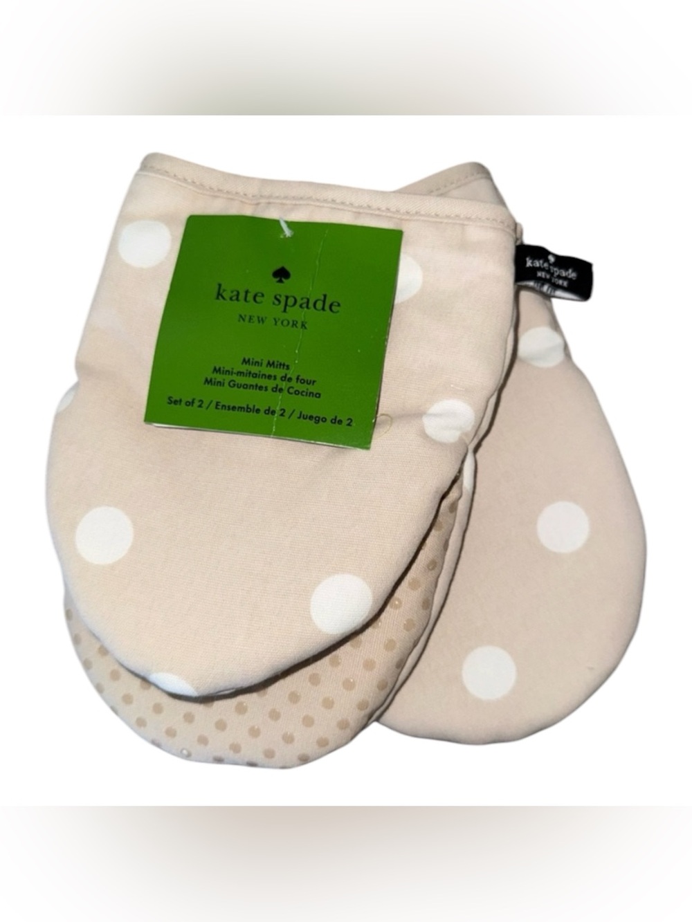 Kate Spade Polka Dot Mini Oven Mitt Set NWT